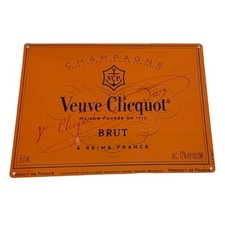NEW Vintage Style VEUVE CLICQUOT French Brut Champagne Metal Sign 11.75 x 8.75