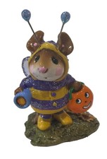 WEE FOREST FOLK  BEE DAZZLED PURPLE GLITTER MINT Retired 2000 picture