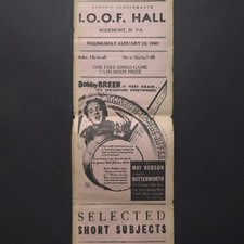 I.O.O.F. Hall Rosemont WV Rainbow on the River Bobby Breen 1940 Movie Herald Vtg picture