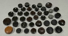 Lot of Vintage/Antique TV Ham Military Tube Radio Control Knobs. Nice Assortment picture
