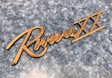 RARE 1983 BUICK RIVIERA XX 20th Anniversary GOLD Metal Emblem/Script 7.5