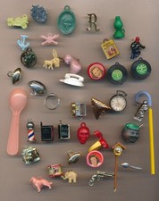Vintage Cracker Jack Gumball Toy Prize Charm Lot 40 Pieces EPPY Clock picture