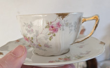 Rare C. Ahrenfeldt Limoges porcelain teacup and saucer picture