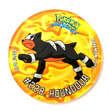 TAZO POKEMON Acrylic #228 HOUNDOUR 2022 Johto PERU South America Pogs Flips picture