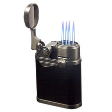 Vintage Quad Jet Torch Lighter Butane Refillable Windproof Flame Cigarette Cigar picture