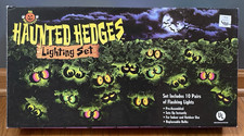 Vintage Mr Halloween Haunted Hedges Lighting Flashing Eyeball Lights 2001 NIB picture