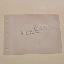 Ernst Lubitsch Director Tallulah Bankhead Signed Page Autograph Auto Actress picture