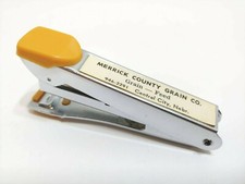 Vintage Advertising Desk Top Stapler - Merrick County Grain Co. - Grain-Feed   picture