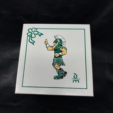 Vintage 2006 Danbury Mint Michigan State Spartans Train Christmas Ornament picture