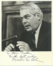 Marlow W. Cook - U.S. Senator Original Autograph 8x10 Signed Photo and Letter picture