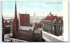 Postcard 1908 Buffalo, NY 'General View' vintage postcard. picture
