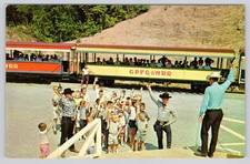 Gatlinburg TN Postcard Deputies Sworn in Goldrush Junction Train GPFG&WRR Tenn picture