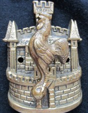 Antique Brass Door Knocker Made in Belgium Marks World War I Battle of Verdun picture