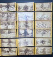 18 Bartlett & French WISSAHICKON CREEK Philadelphia Stereoviews c1868 Photo Lot picture
