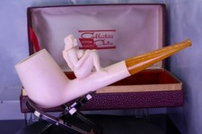 UNSMOKED TURKEY CUSTOM Collector's Choice meerschaum pipe- Lady Woman sitting picture