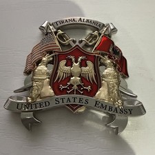 USMC MSG Det Marine Security Guard Detachment Tirana, Albania Challenge Coin picture