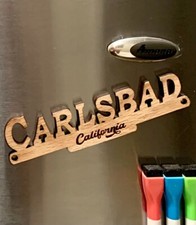 Deluxe Carlsbad California Wood Crafted Fridge Travel Magnet Collect Memorabilia picture