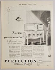 1928 Print Ad Perfection Oil Burning Ranges Porcelain Enamel Cleveland,OH picture