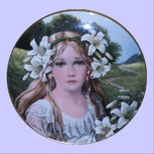 Lilies of The Field Plate, Gift of Happiness, Romantic Painting, Pati Bannister picture