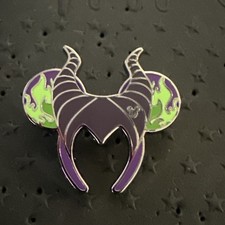 2026 Disney WDW Hidden Mickey Maleficent Ear Headbands Wave A Trading Pin picture