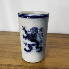 Vintage Reinhold Merkelbach Rampant Lion West Germany Salt Glazed Cup picture