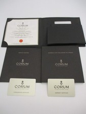Corum Admiral's Cup Challenger 44 Chrono Authenticity Certificate Instructions + picture