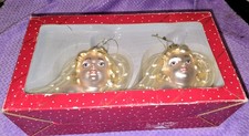 Vintage Blown Glass Angel Christmas Ornaments Dillard's Retro RARE Collectible  picture