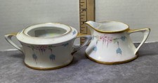 Hutchinreuther Cacilie 1922 T Westin Hand Painted Porcelain CREAMER & SUGAR BOWL picture