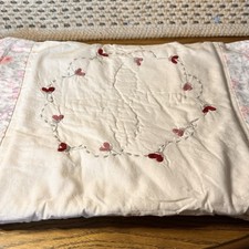 Vintage Standard  Floral Patchwork  Quilted Pillow Sham Farmhouse Cottage NOS picture
