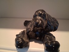 Vintage handmade cocker spaniel figurine- made in Pinehurst GA picture