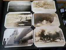 Lot of 6 Vtg B&W Photos of US Destroyer Base in San Diego Calif Firing Broadside picture