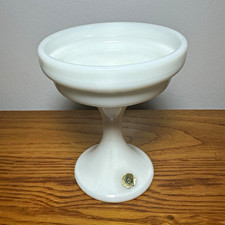 Westmoreland Glass White Milk Glass Pedestal Fairy Lamp Base Only picture