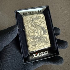 Crocodile Zippo 5 Sided Windproof Rare Lighter With Box picture