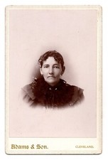 CIRCA 1890s CABINET CARD ADAMS & SON GORGEOUS OLDER LADY CLEVELAND OHIO picture