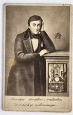 Antique CDV Portrait Jean Baptiste Schwilgué Famous French Inventor Clock Maker picture