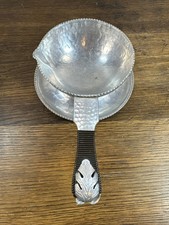 Vintage Hand Wrought Silverlook 610 Aluminum Gravy Boat Sauce Server w Tray picture