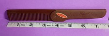 Vintage Sun Day Folding Pocket Comb Brown Plastic Eagle Logo Retro Travel Purse picture