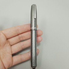 Vintage Esterbrook Grey Lever Fill Fountain Pen Silver Pearl Made in USA AS IS picture