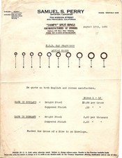 1932 San Francisco Samuel S. Perry split ring billhead/quote picture