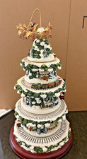 Thomas Kinkade Wonderland Express Christmas Tree Train Music Animated 17” Works picture