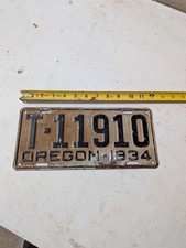 Old Vintage 1934 Oregon License Plate   picture