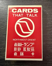Vintage 1970s Northwest Orient Cards That Talk Playing Cards SEALED USPCC picture