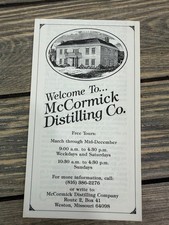 McCormick Distilling Co. Weston Missouri Distillery Tour Brochure Spirits List picture
