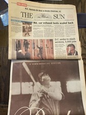 Feb 3 1995 Baltimore Sun Babe Ruth commemorative paper picture