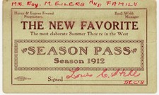 1912 “The New Favorite” Theatre Season Pass – St. Louis / Freund & Webb picture