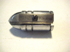 VINTAGE BULLET SHAPED ALUMINUM  PENCIL SHARPENER MADE IN U.S.A. picture