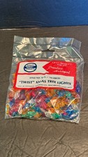 NIP Narco Twist Bulbs Ceramic Christmas Tree Lights Pegs 7/8” Vtg 144 Pieces NOS picture