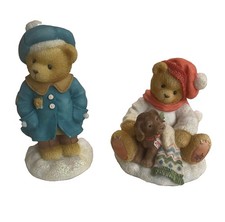 Cherished Teddies Christmas/Holiday Vintage Set: Alyssa 1999 & Lee 1997 No Box picture