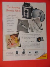 1947 KODAK BROWNIE REFLEX CAMERA photo art print ad picture