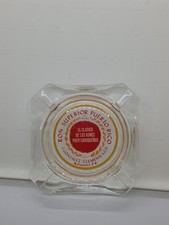 Vintage Ron Superior Puerto Rico Glass Ashtray J Gonzalez Clemente Mayaguez MCM picture
